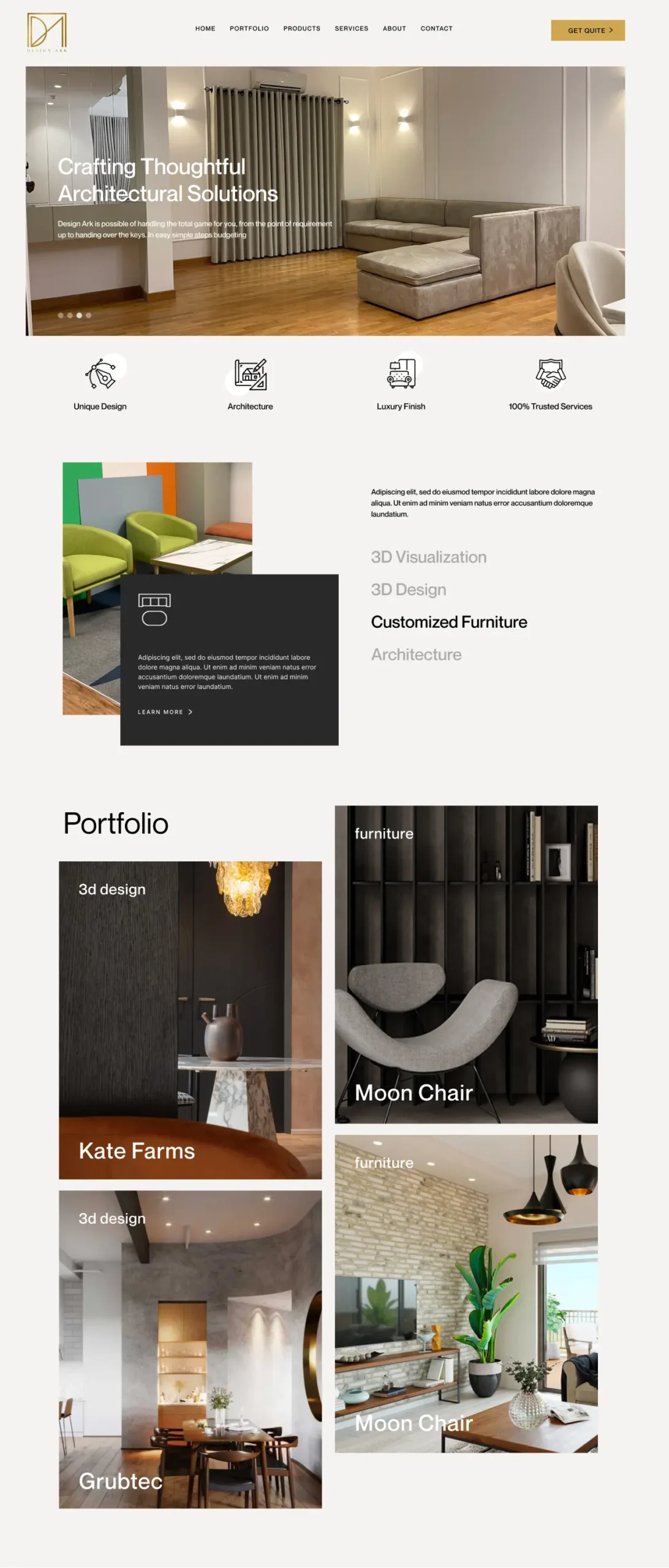 Design-Ark Full Webpage