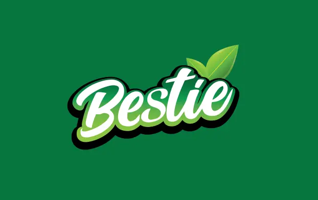Bestie 1 Bestie Logo on green background
