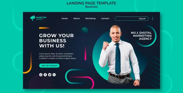 Services 7 Digital marketing website interface design